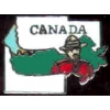 CANADA PIN COUNTRY SHAPE WITH MOUNTIE HAT LAPEL PINS